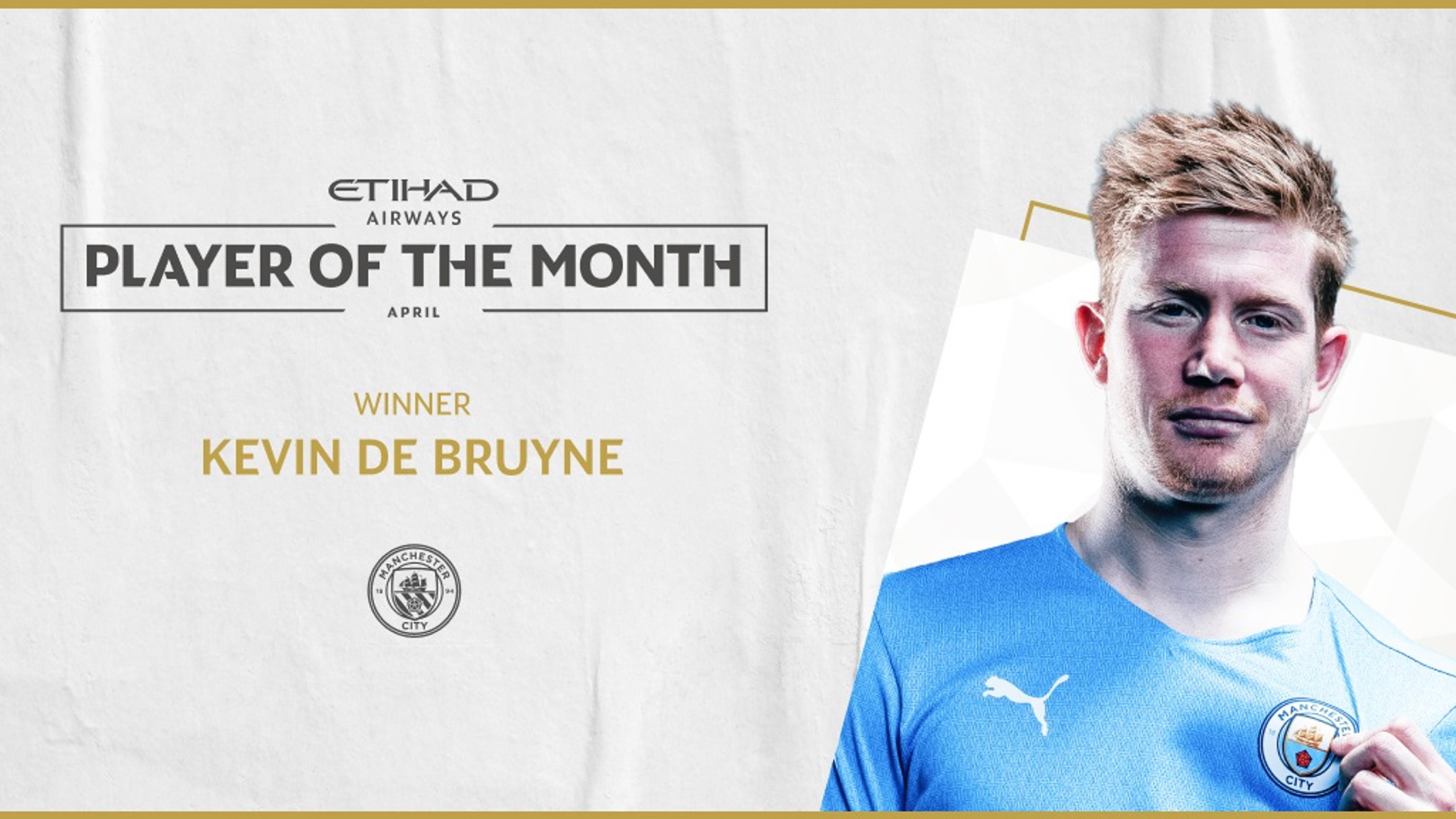 De Bruyne edges out Jesus to win Etihad prize 