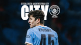 Cover of Manchester City's official digital magazine showing a player wearing a Man City jersey with 'KHUSANOV' and number 45, alongside the Manchester City logo and text 'April 2026'.