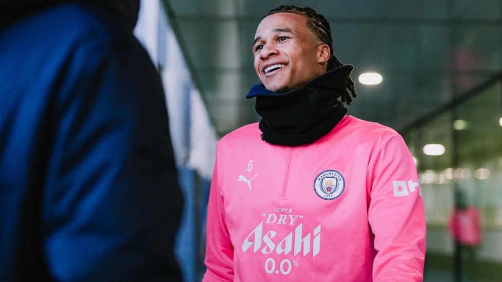 HERE WE GO : Nathan Ake makes his way outside