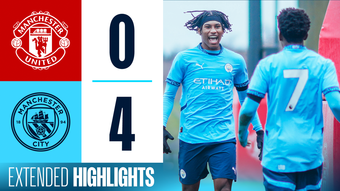 Extended highlights: Manchester United U18s 0-4 City Under-18s