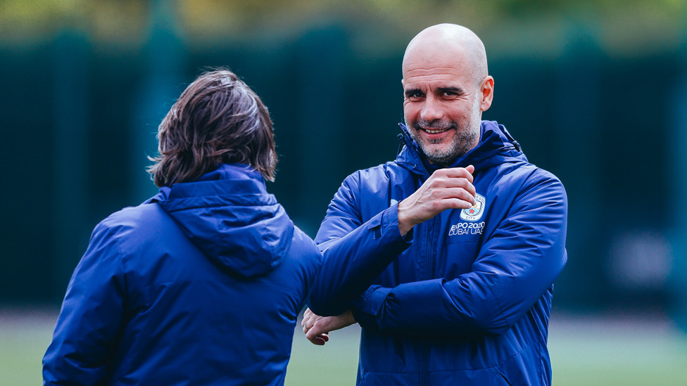 TALKING CITY: The boss takes time out to chat with fitness coach Lorenzo Buenaventura