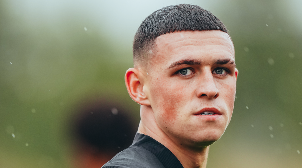 UP CLOSE : Phil Foden spots the camera