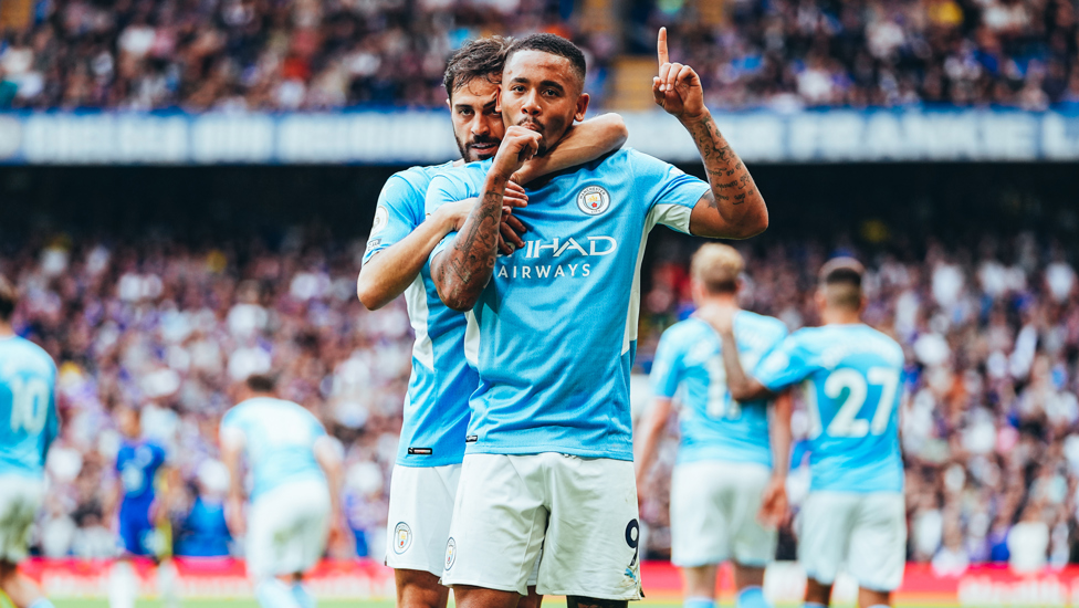 STAMFORD BRIDGE STATEMENT : Gabriel Jesus grabs the only goal of the game as City secure a vital 1-0 win away to title rivals Chelsea, 25th September 2021.