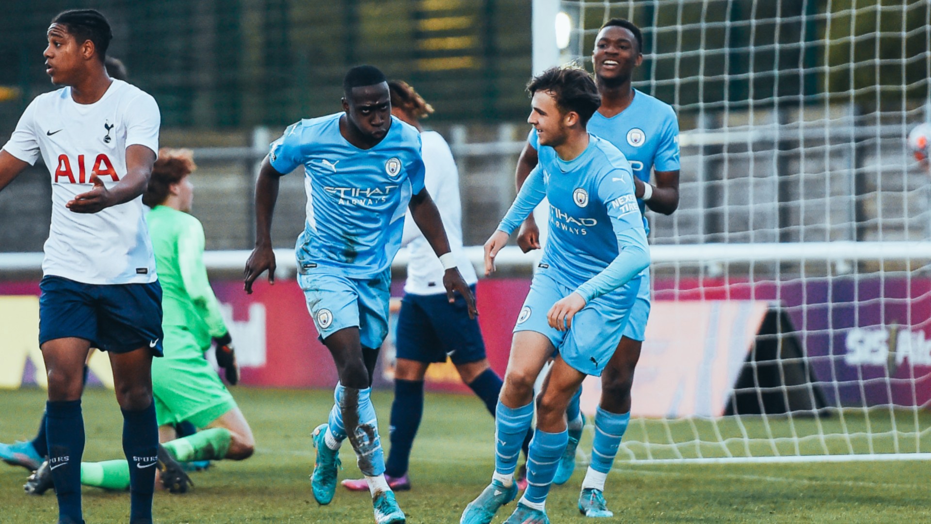 DOUBLE DELIGHT: Carlos Borges celebrates after scoring City's second goal