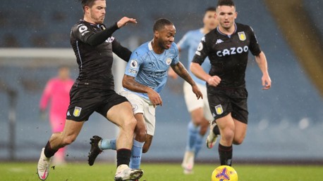 RAZZLE DAZZLE: Raheem Sterling tries to force an opening