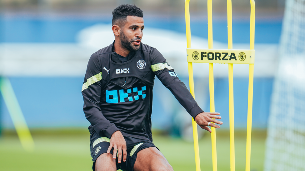 ACTION STATIONS : Riyad Mahrez puts in the hard yards