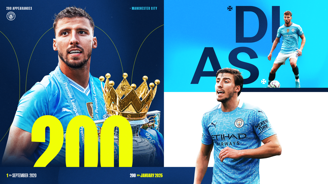 Dias reaches 200 City appearances