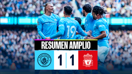City 1-1 Liverpool: resumen amplio