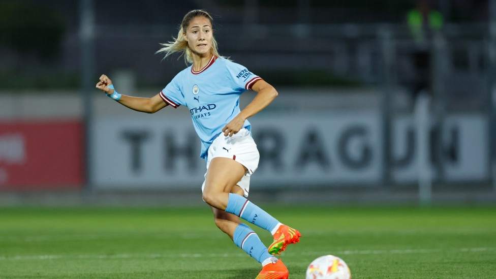 DEBUT : Her first appearance came in a 5-0 UEFA Champions League win over WFC Tomiris-Turan
