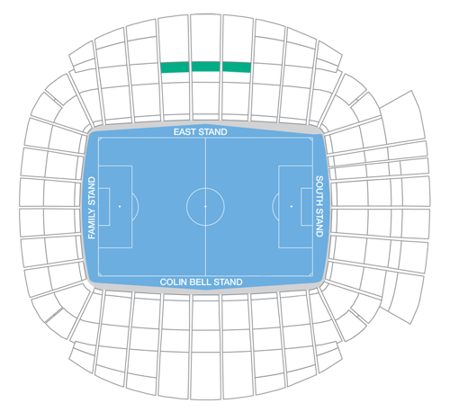 The 1894 Club - Location in the Etihad Stadium