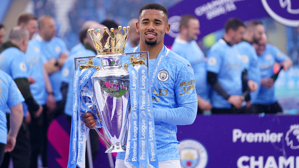 Gabriel Jesus, tres veces campeón de la Premier League.