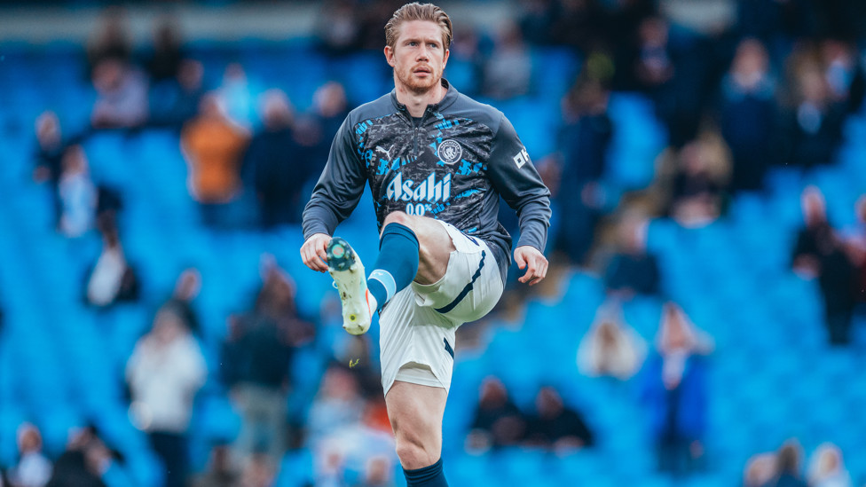 KICKING KEV : Going through his stretches.