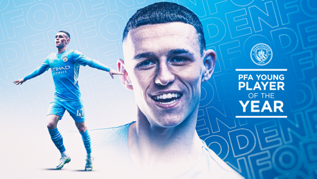 Foden wins second PFA Young Player of the Year award