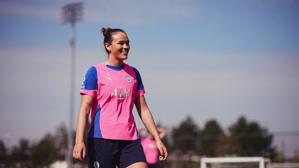 ALL SMILES  : Clinton enjoying the Manchester sunshine. 