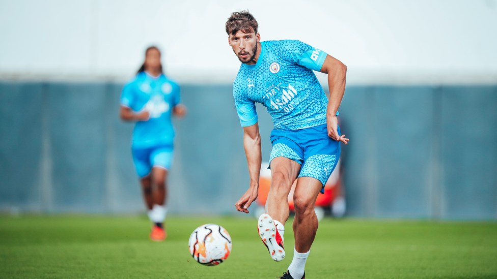 ROCK SOLID: Ruben Dias powers through the gears