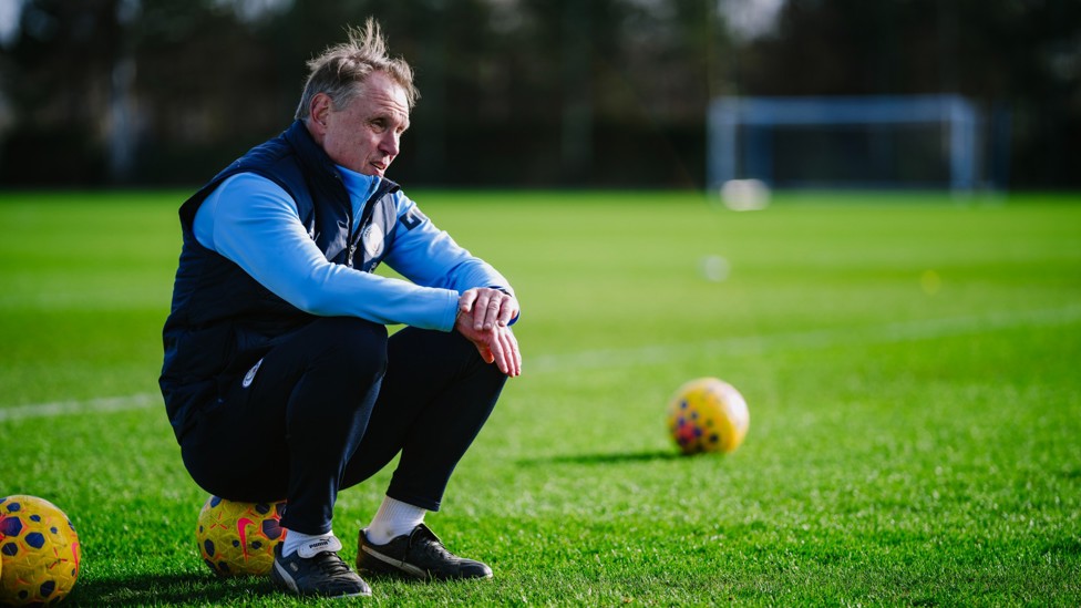 ON THE BALL : Andrée Jeglertz watches on