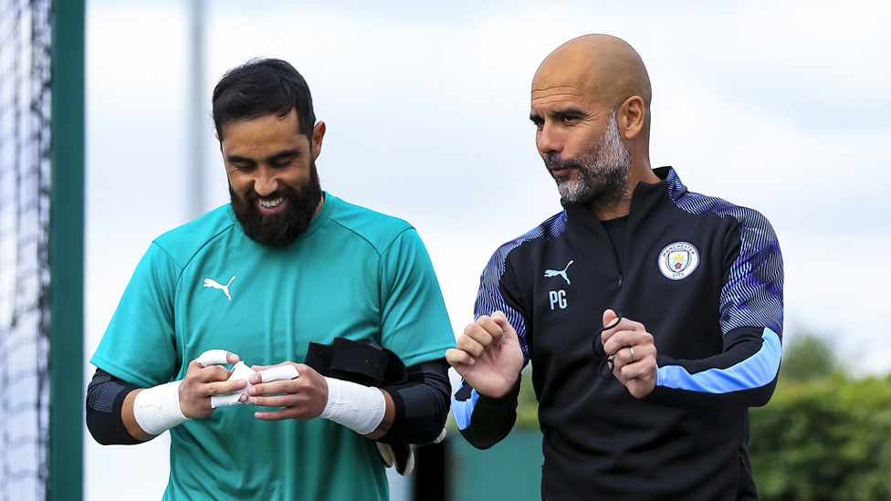 PEP TALK : The boss chats with Claudio Bravo