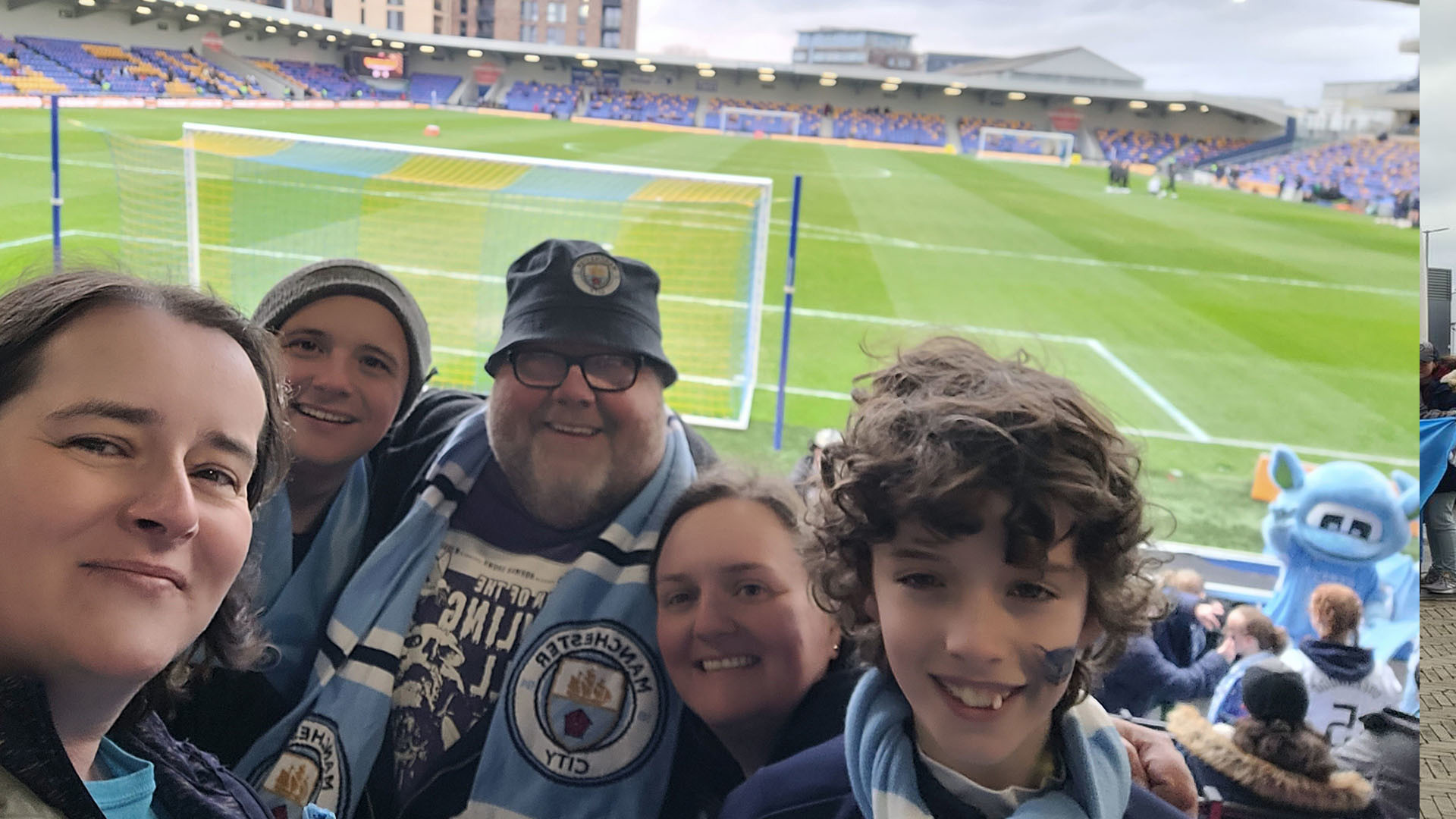 MAGIC MEMORIES: Members of the Manchester City Women's Official Supporters Club pictured at the Continental Cup final