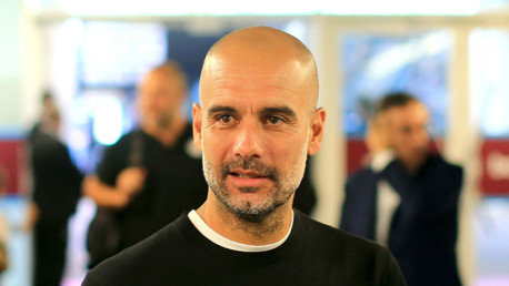WINNING START: Pep Guardiola praised Raheem Sterling after our 5-0 win at West Ham.