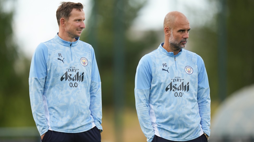 PEP X2: Coach Pep Lijnders and the gaffer watch proceedings