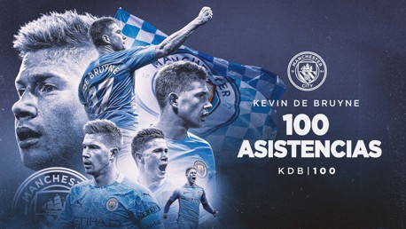100 asistencias para De Bruyne en el City