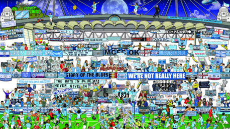 ANNIVERSARY: With 2019 also marking the Club’s 125th anniversary, we want to celebrate our proud history in a unique and memorable fashion by creating our own special Manchester City mishmash poster.