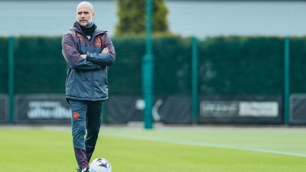 WATCHING BRIEF : Pep Guardiola oversees training