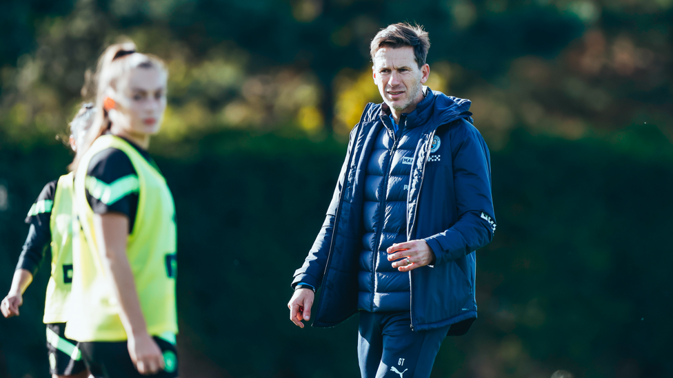 THE BOSS : Gareth Taylor casts his eye over proceedings