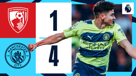 Short highlights: Bournemouth 1-4 City