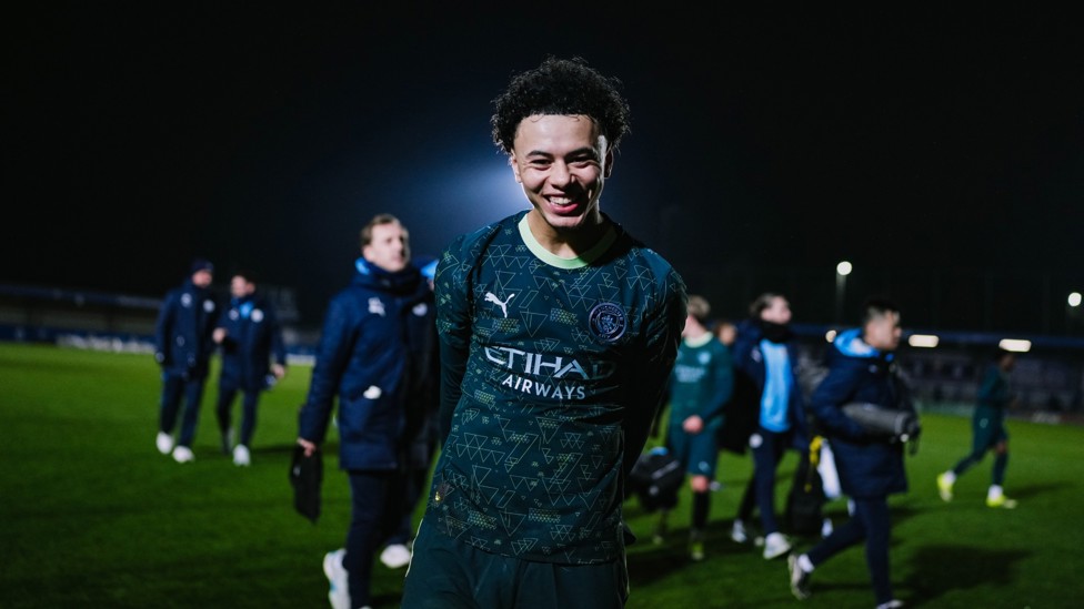 ALL SMILES : Dante Headley happy to be through to the quarter-finals. 