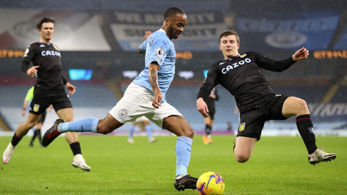 WING PLAY: Raheem Sterling whips in a cross from the right