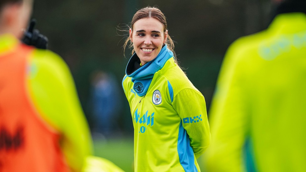 ALL SMILES  : Jill Roord in fine spirits. 