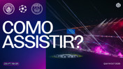 Image promoting a Manchester City vs Paris Saint-Germain Champions League match on October 14, 2026, with details on how to watch.
