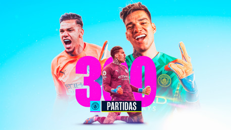 Ederson chega a 300 partidas com a camisa do City