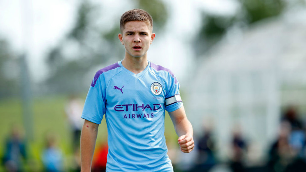 STRIKE ONE : Skipper James McAtee opened the scoring for the young Blues