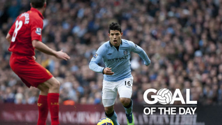 Goal of the Day: Sergio Aguero v Liverpool, 2013