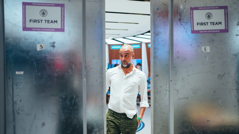 PLOTTING : Pep works out how to tackle the latest game