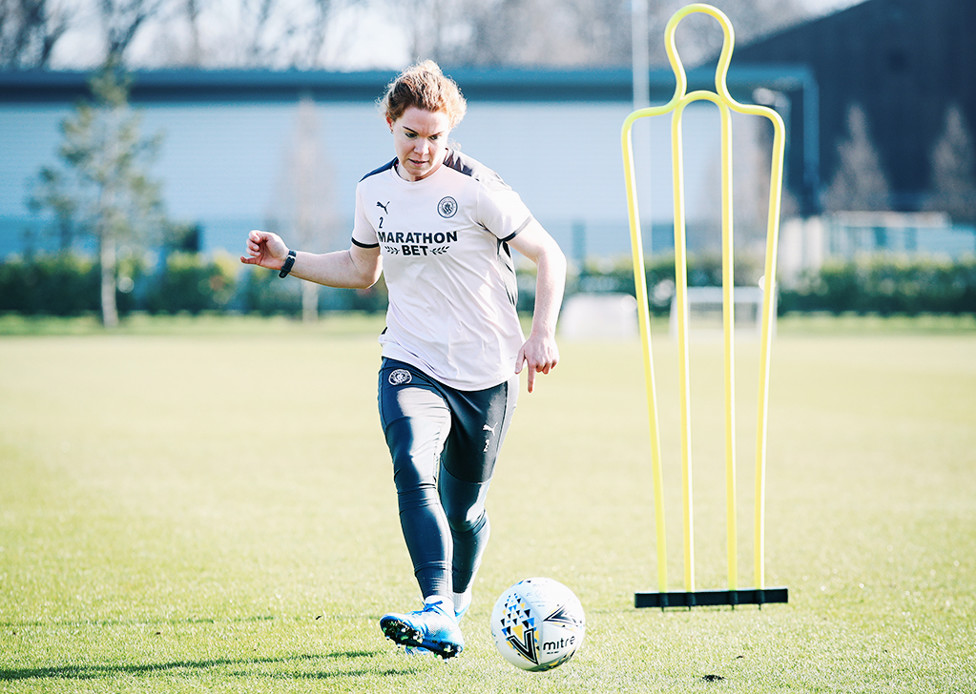 RIGHT-BACK AT IT : Aoife Mannion scored her first City goal in the Champions League, in Lugano