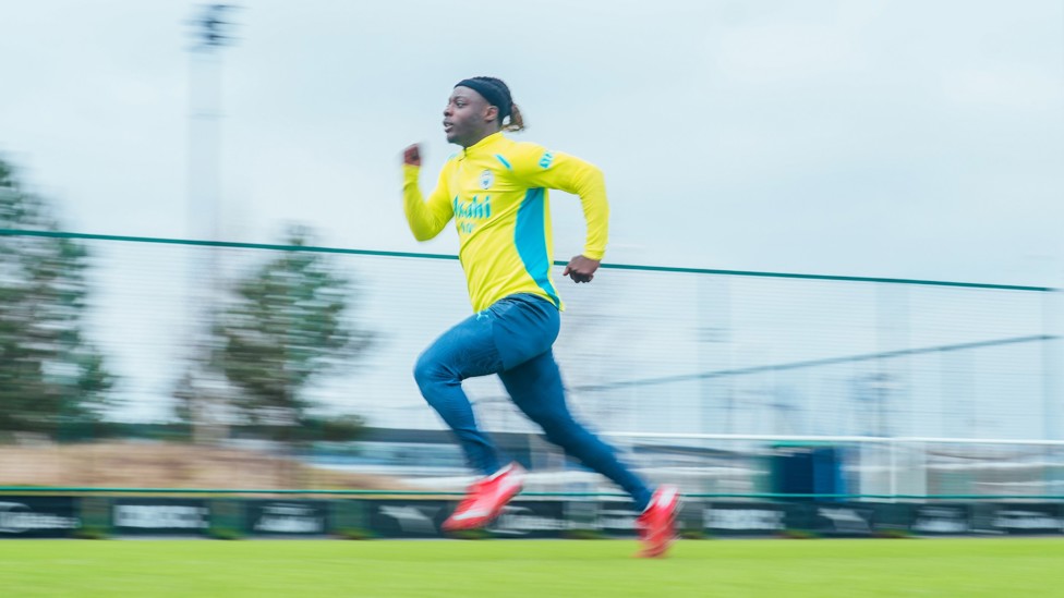 BURST OF PACE : Jeremy Doku sets off