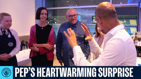 Watch: Pep's heartwarming surprise
