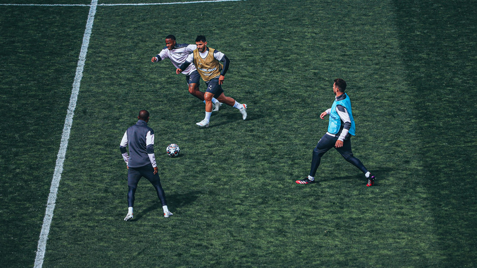 LAPORTING FOR DUTY : Aymeric plays a forward pass.