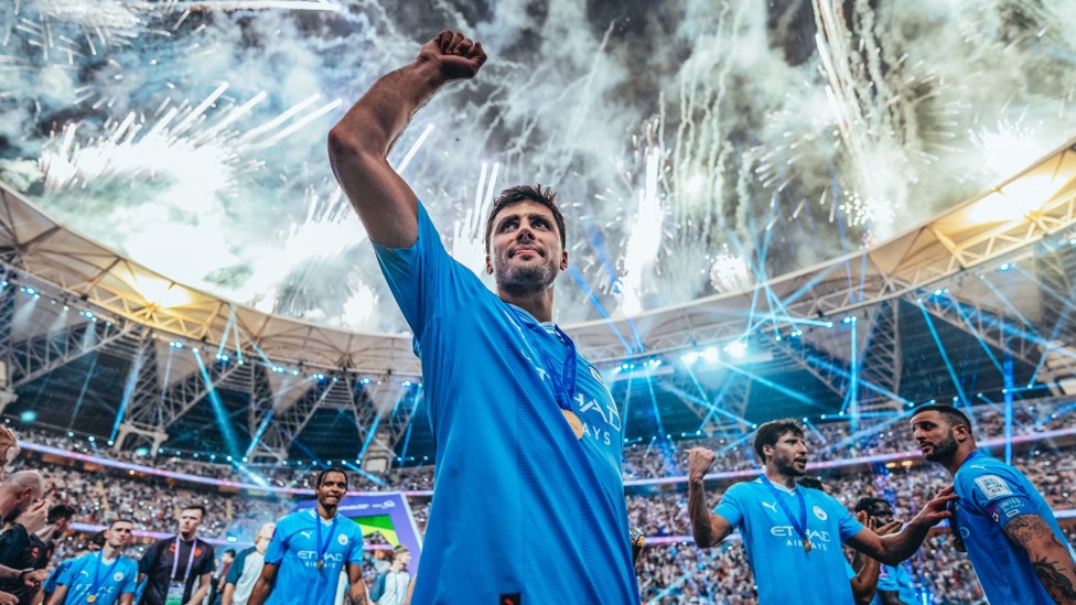 ENFORCER  : Rodrigo signals to our devoted supporters in Jeddah.