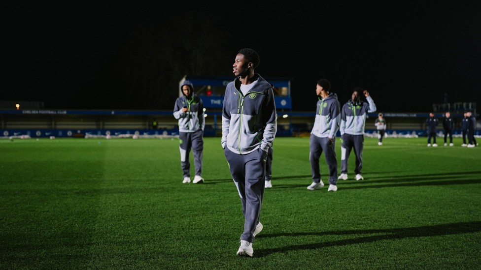 TOUCHDOWN IN LONDON : Christian Dunbar-McDonald checks out Kingsmeadow.