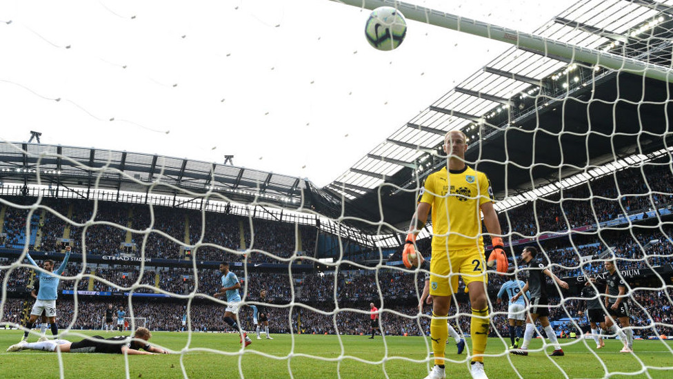 HART BREAK : Joe Hart can only look on in dejection after City's opening goal