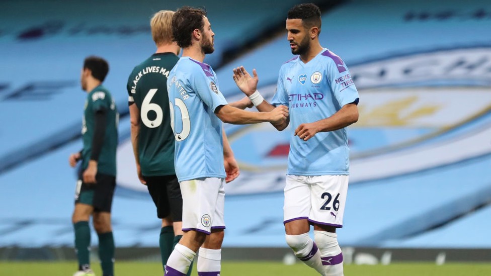 DEJA VU : Tak berselang lama untuk Mahrez kembali merayakan gol