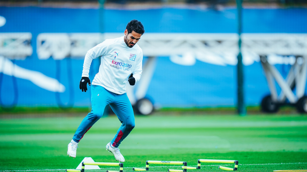MIDFIELD MAESTRO : Ilkay Gundogan pictured during today's session