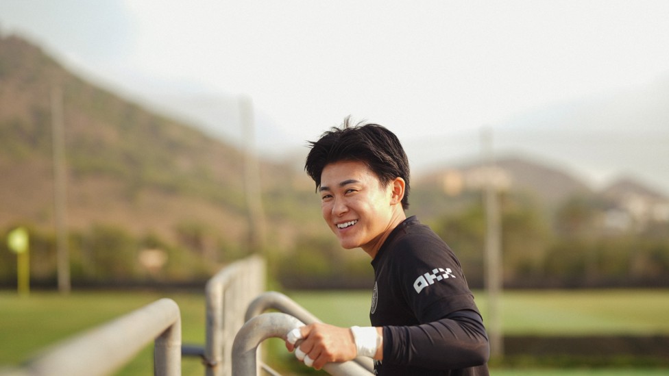 CHEESING: Ayaka Yamashita ready for the session