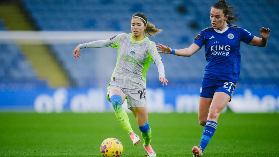 IN POSSESSION: Yui Hasegawa looking to play the pass