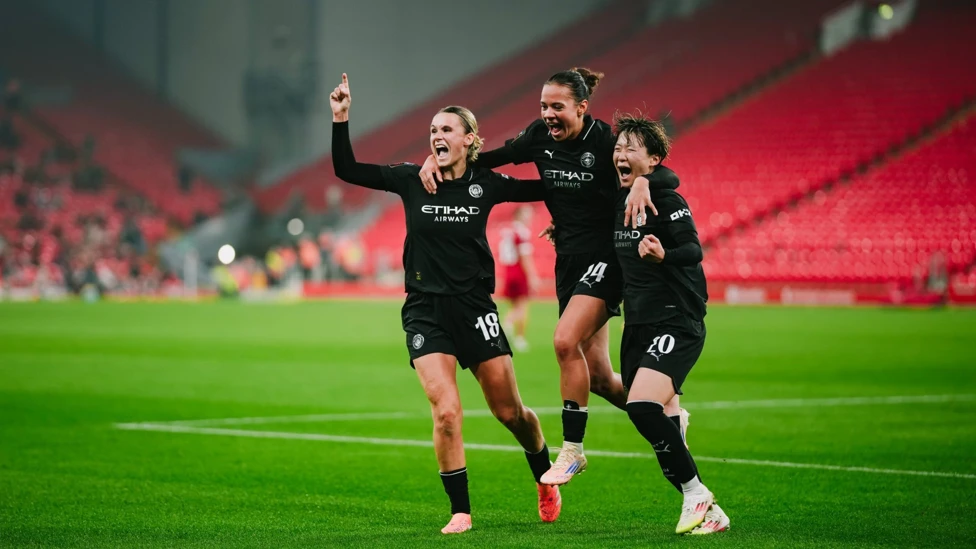 LIVERPOOL 1-2 CITY : We leave it late again to come from behind to beat Liverpool with Beney’s equalising before Aoba Fujino’s strike four minutes from time