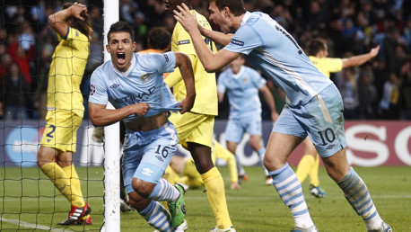 LATE DRAMA: Aguero scores in stoppage time to secure victory over Villarreal in 2011